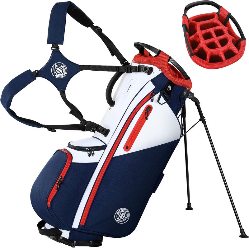 Shopsource Golf Stand Bag 14 Way, Lightweight Golf Bags for Men Women with Stand, Padded Ergonomic Double Strap, Full Length Dividers, Multiple Pockets, Rain Hood - Image 1